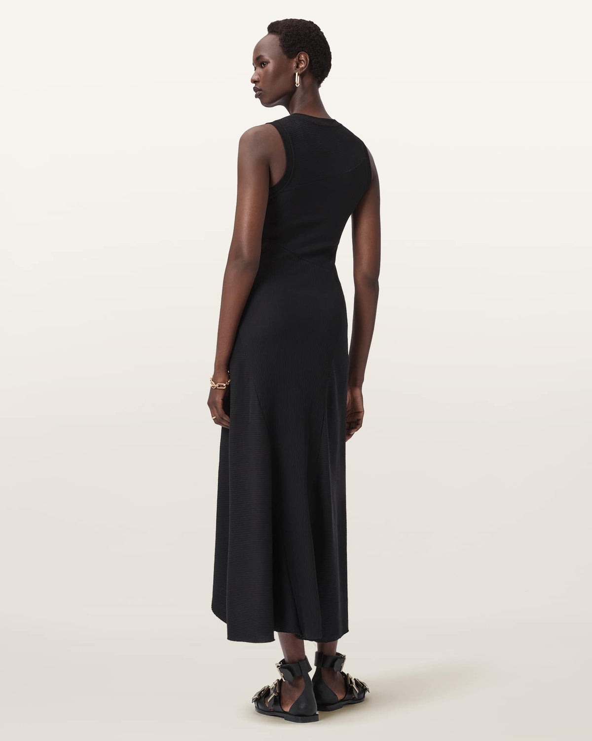 Gia Slim Fit Maxi Dress Black