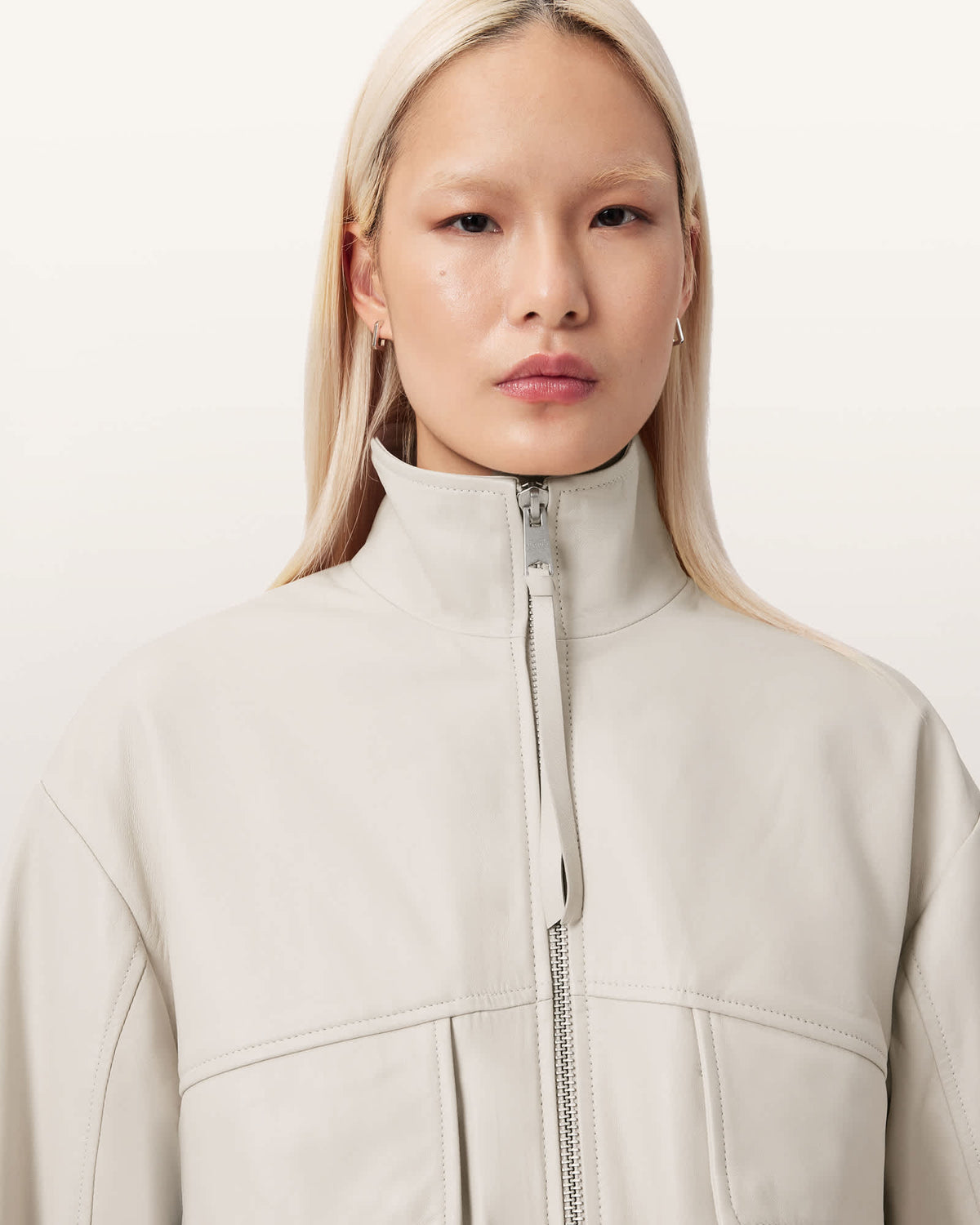 Flor Leather Jacket Off White