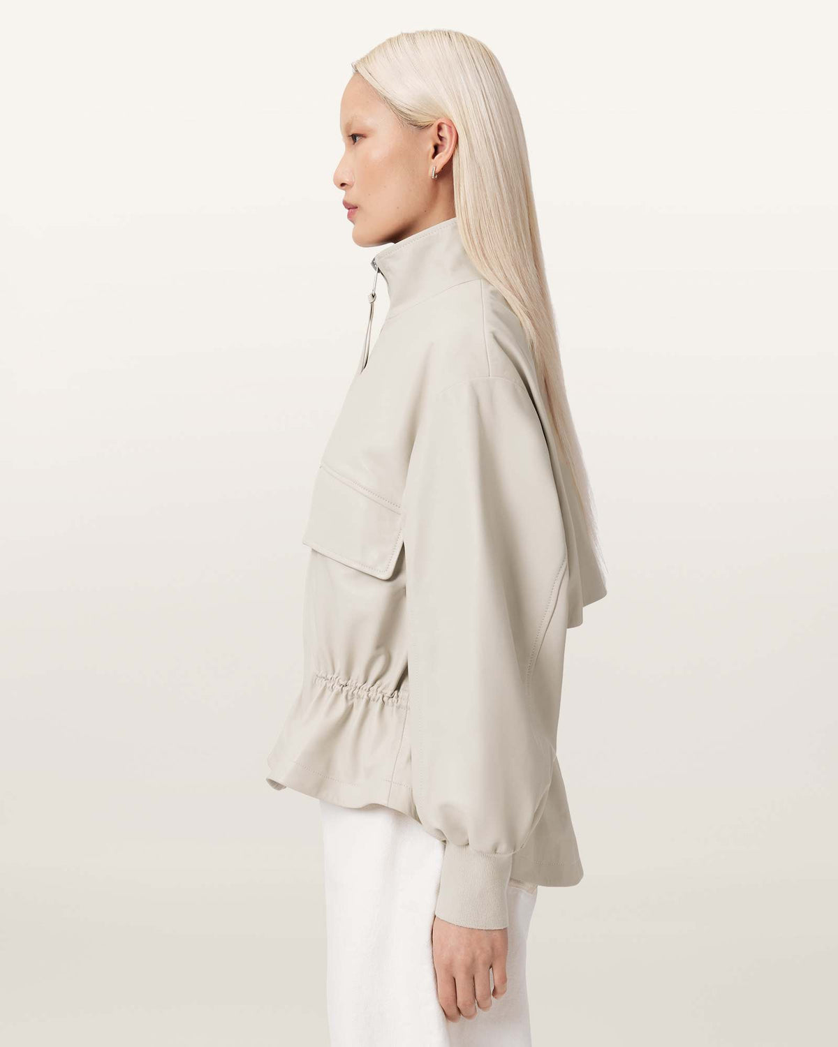 Flor Leather Jacket Off White