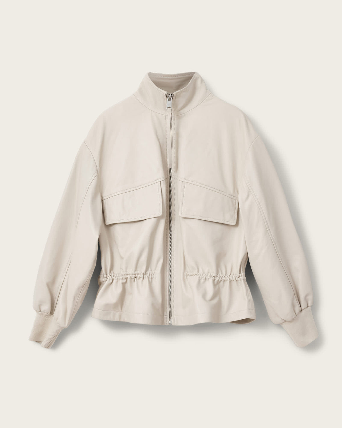 Flor Leather Jacket Off White