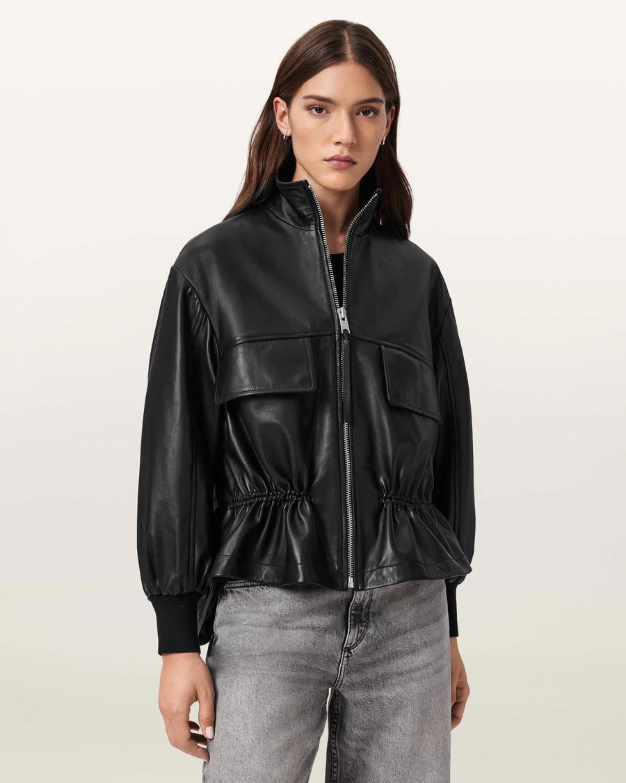 Flor Leather Jacket Black