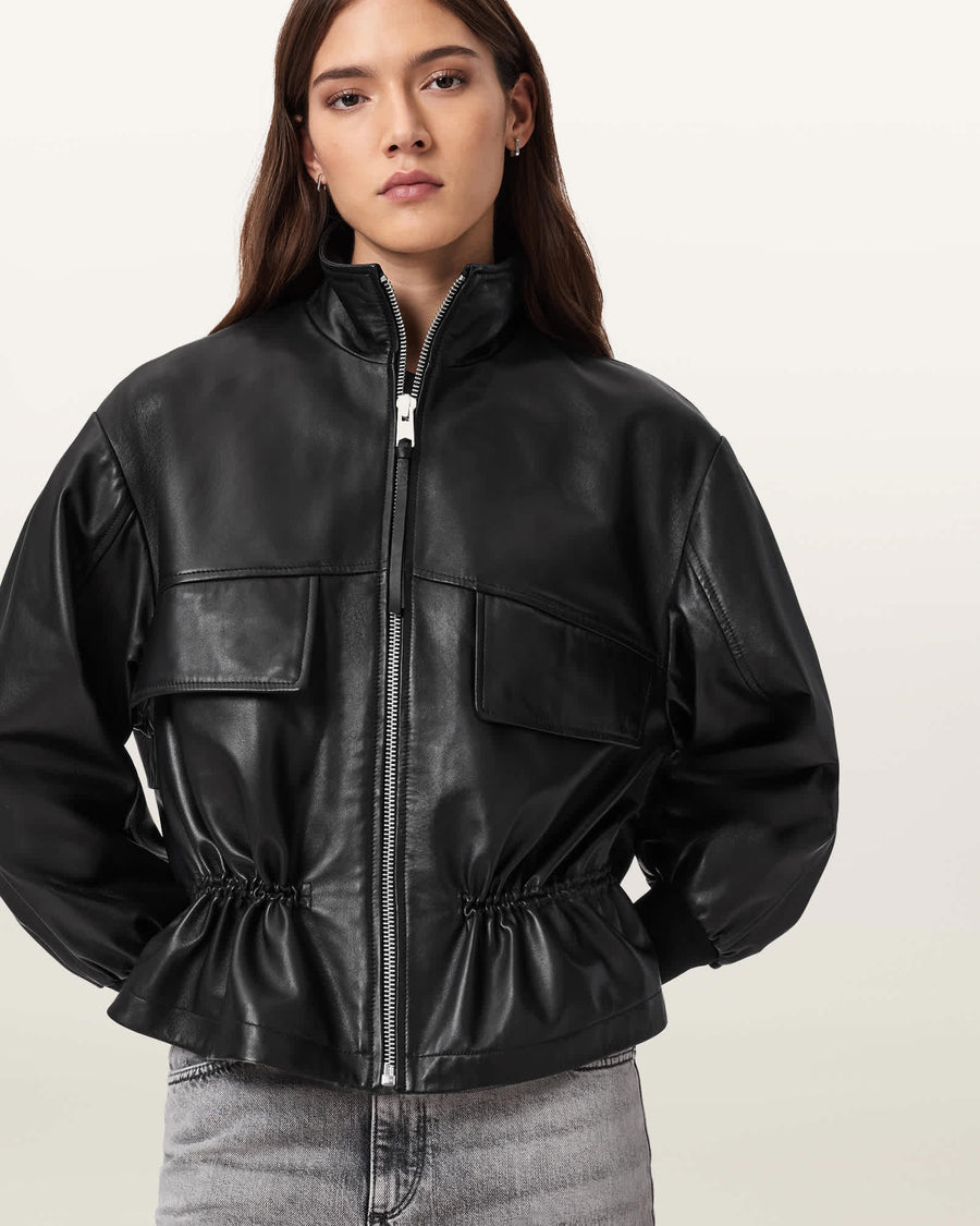 Flor Leather Jacket Black