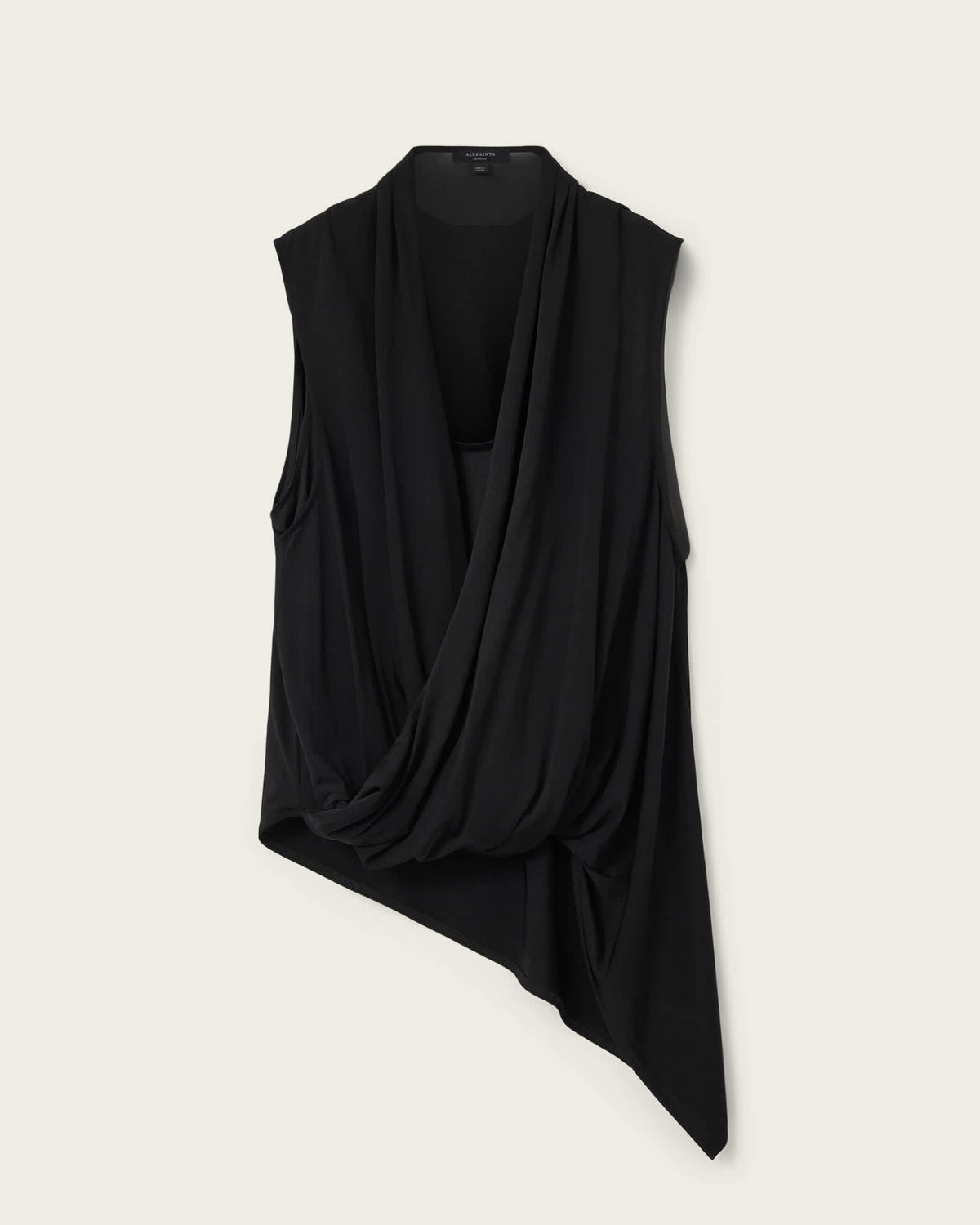 Adaline V-Neck Wrap Top Black