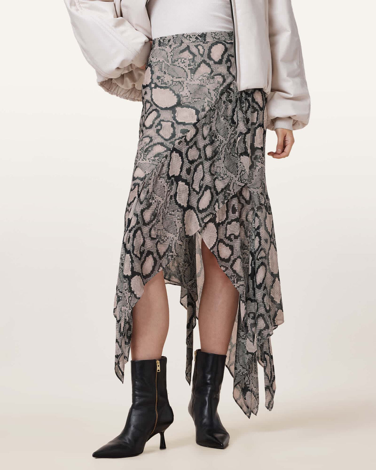 SKIRT W082RC FLOW ECRU WHITE