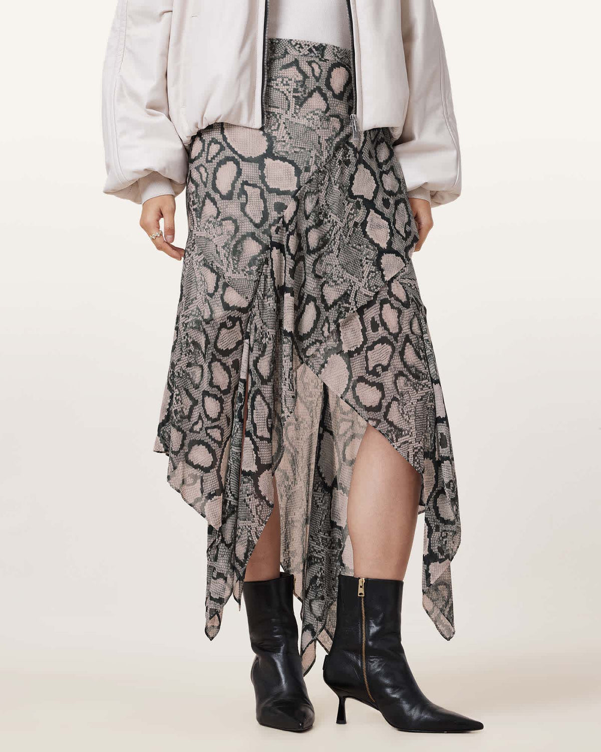 SKIRT W082RC FLOW ECRU WHITE