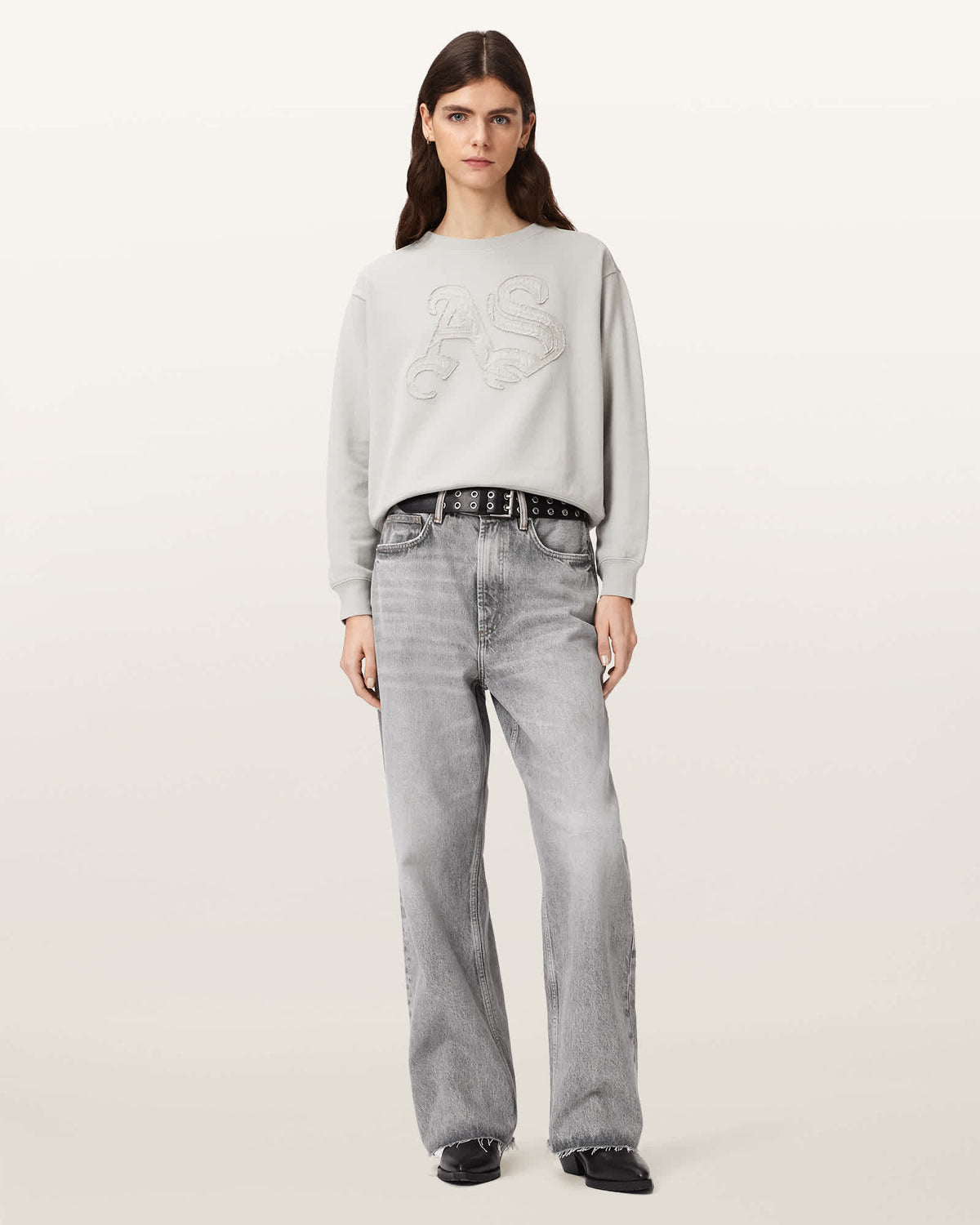 Blake Wide Leg Denim Jeans LIGHT WASHED GREY