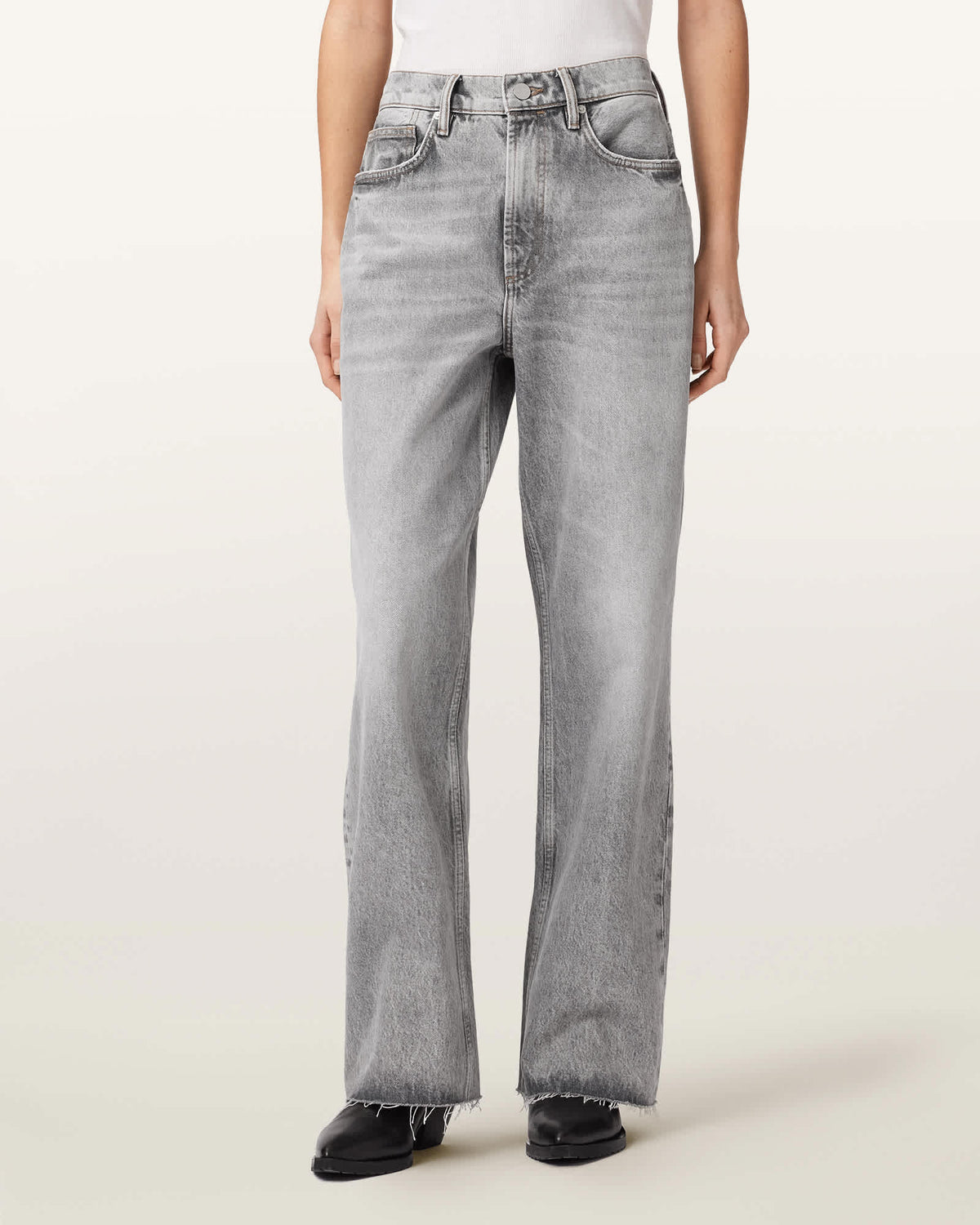 Blake Wide Leg Denim Jeans LIGHT WASHED GREY