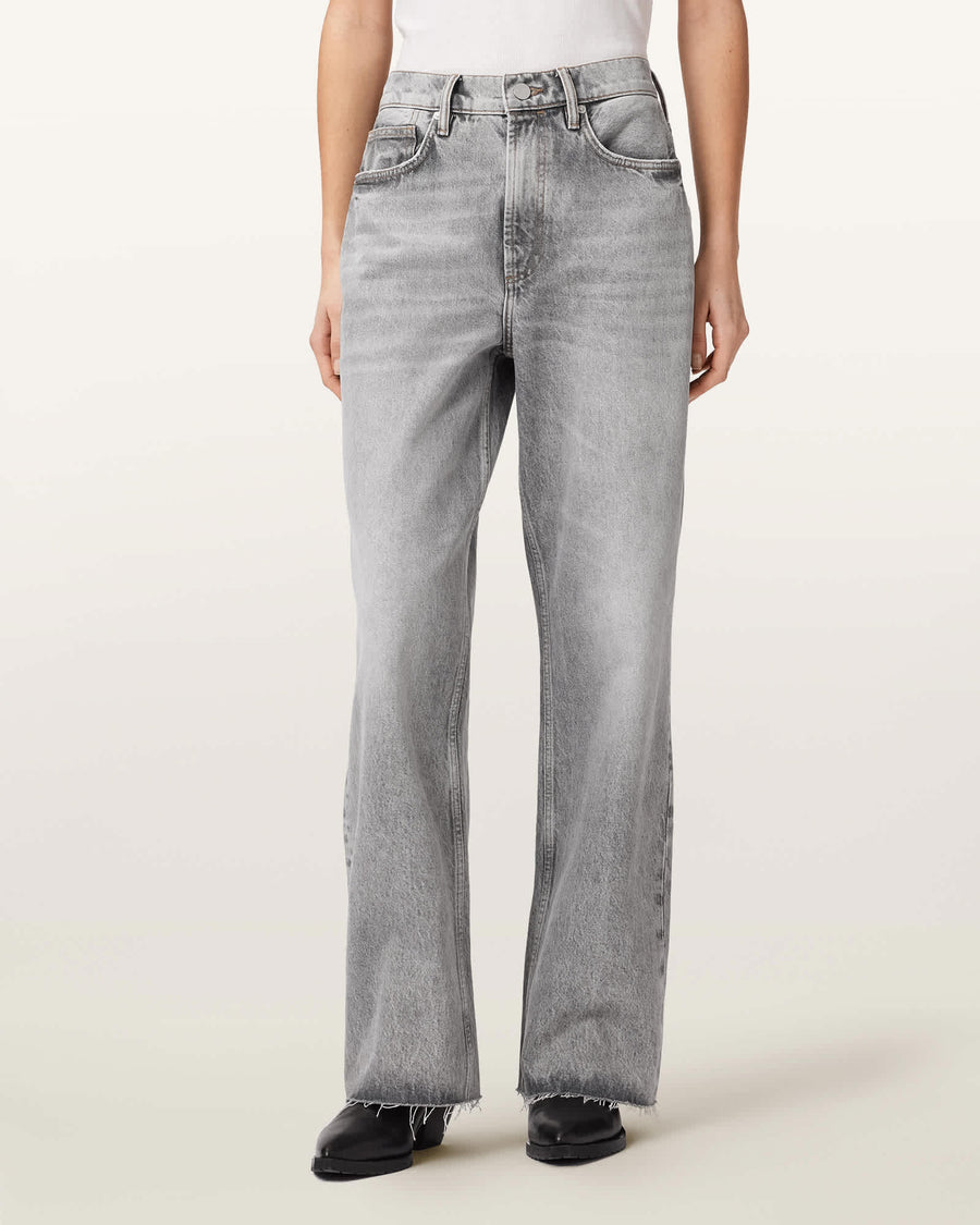 Blake Wide Leg Denim Jeans LIGHT WASHED GREY
