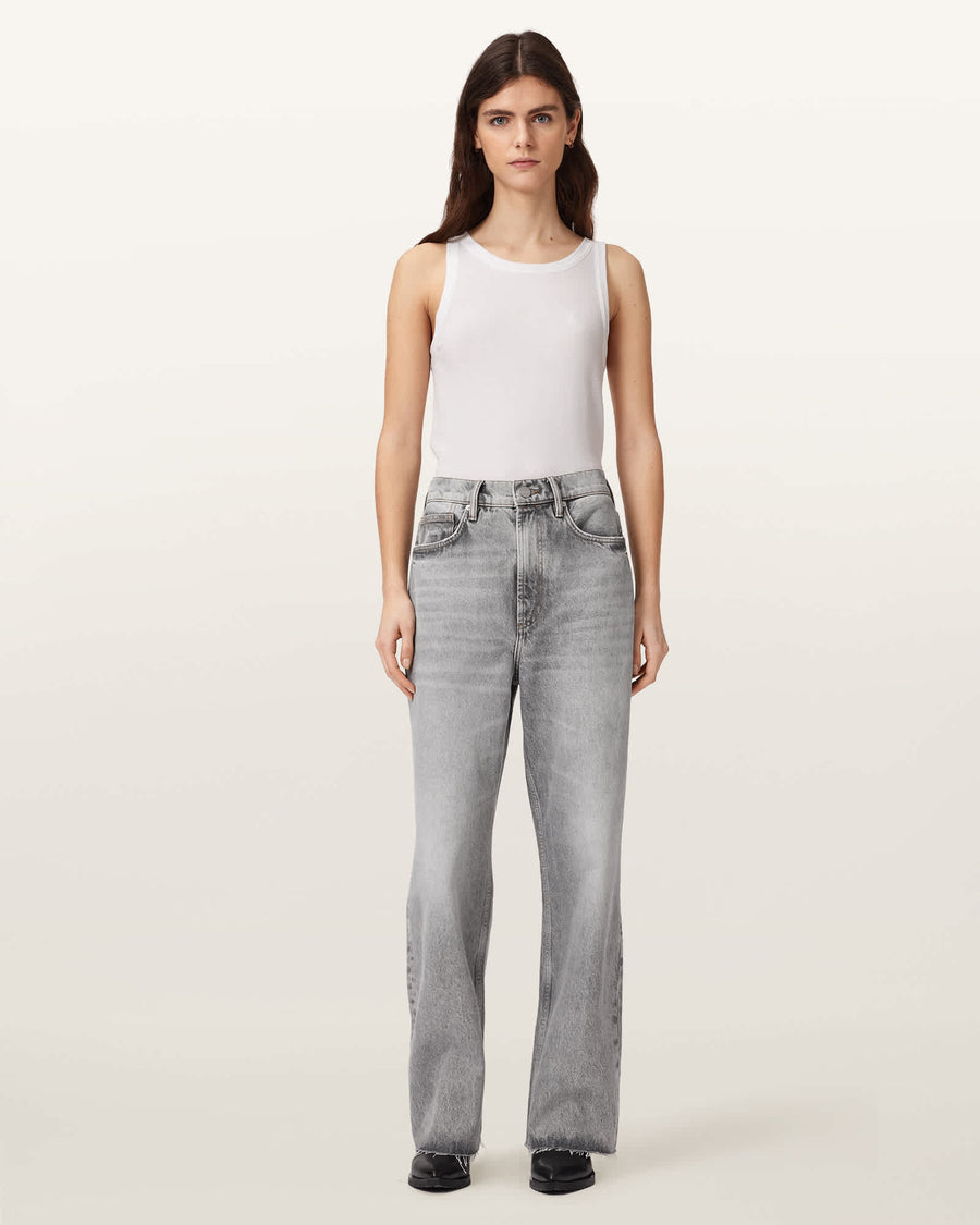 Blake Wide Leg Denim Jeans LIGHT WASHED GREY
