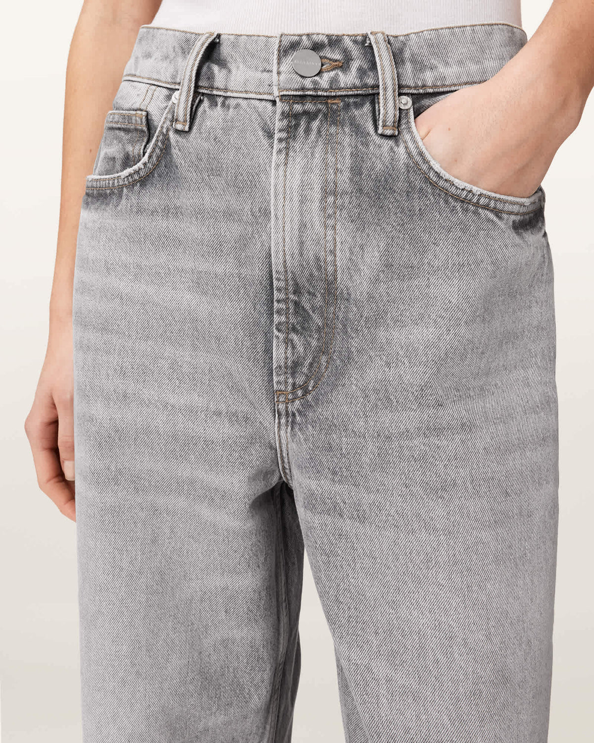 Blake Wide Leg Denim Jeans LIGHT WASHED GREY