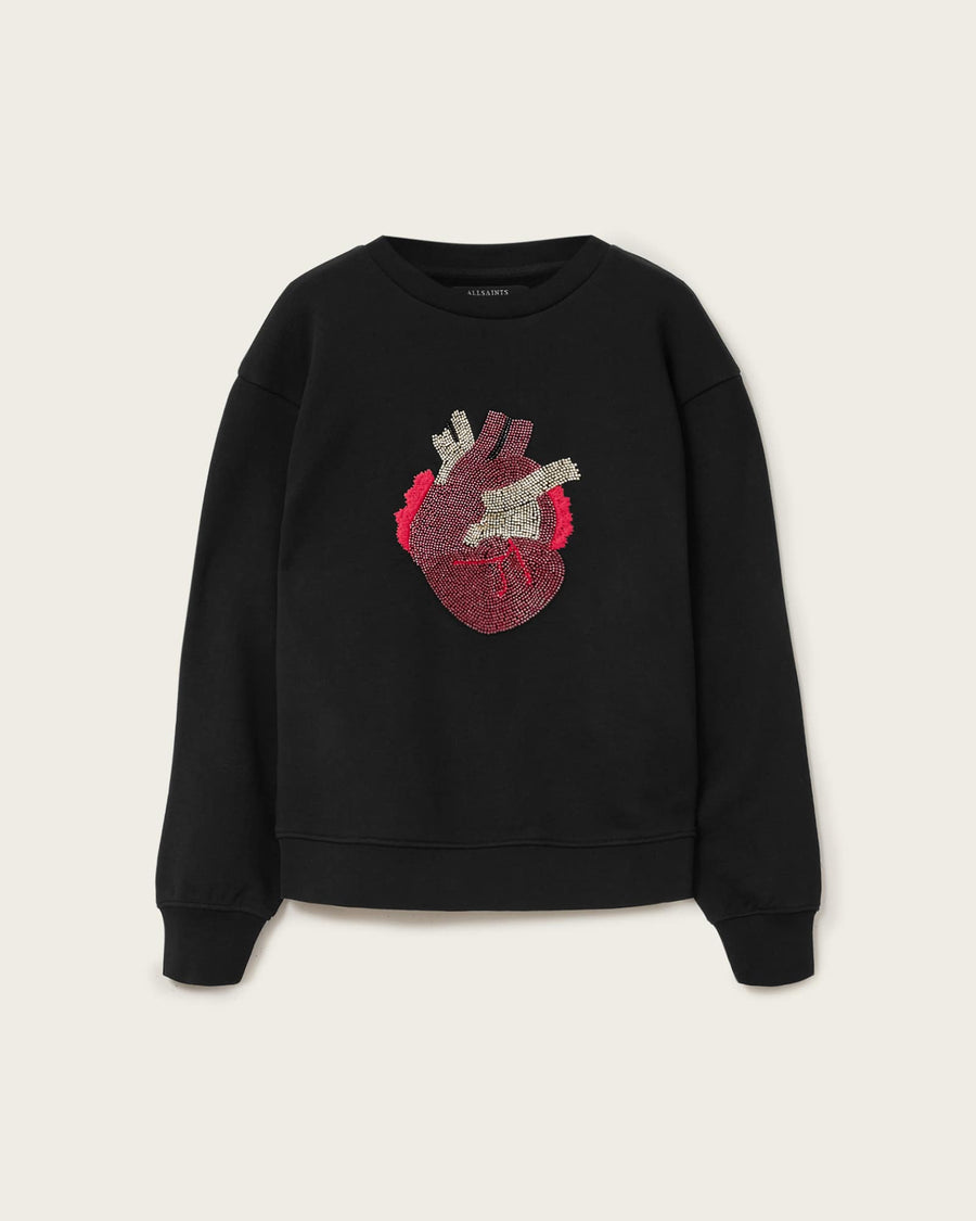Andrea Pippa Embellished Sweatshirt Black