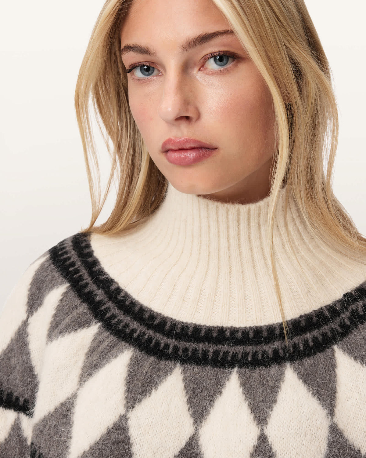 Tara Wool Blend Jumper CHALK WHITE/GREY