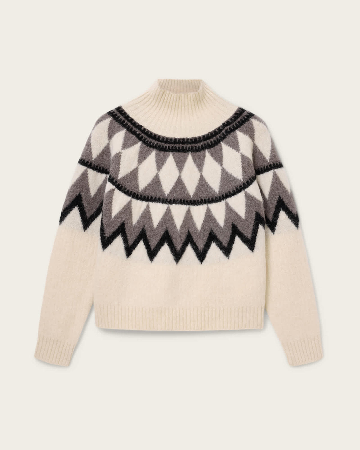 Tara Wool Blend Jumper CHALK WHITE/GREY