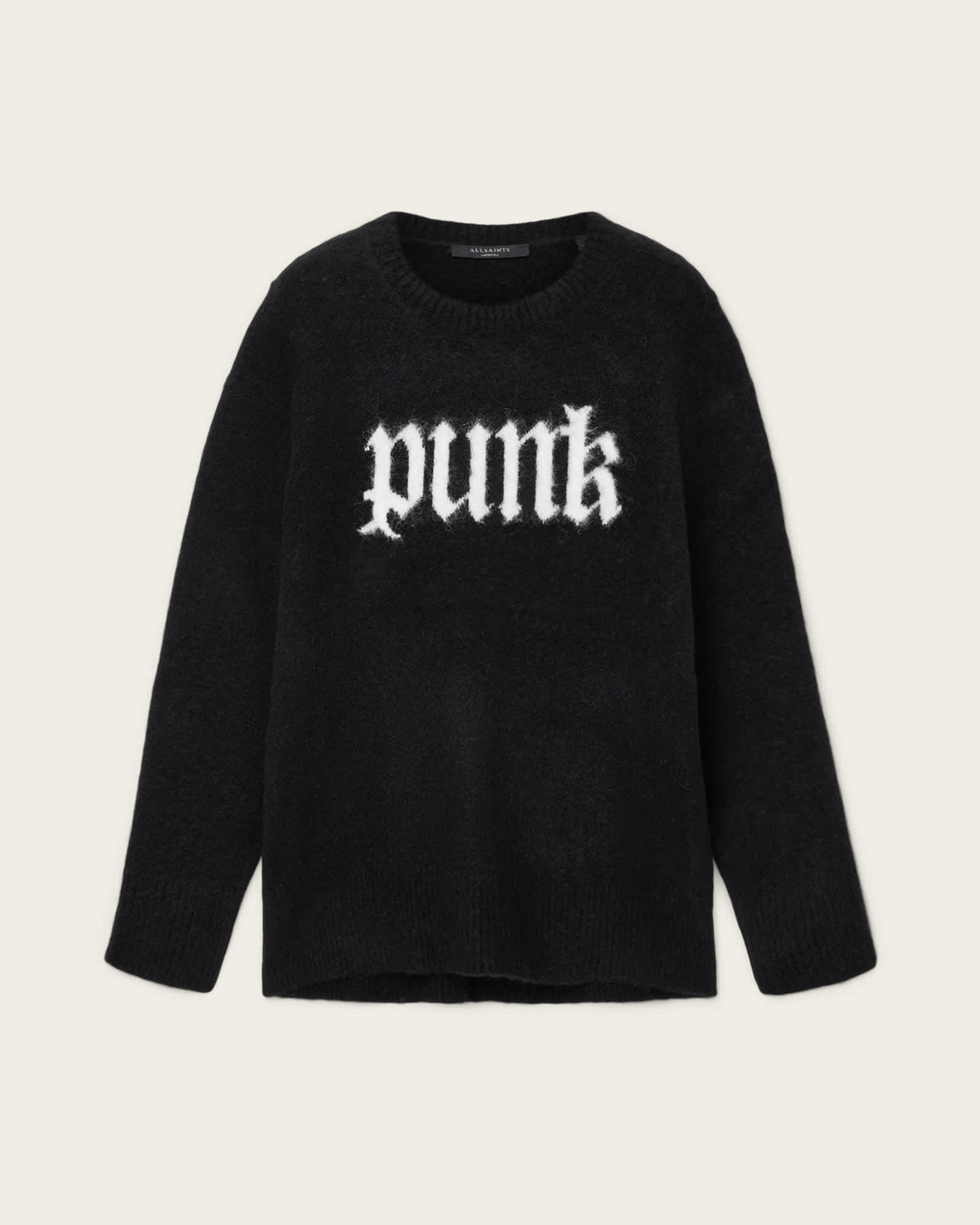 Punk Crew Neck Jumper BLACK/CHALK WHITE