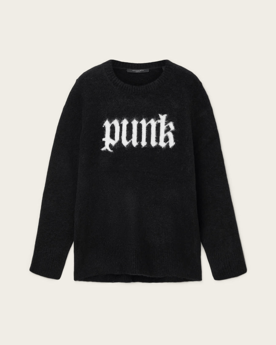 Punk Crew Neck Jumper BLACK/CHALK WHITE