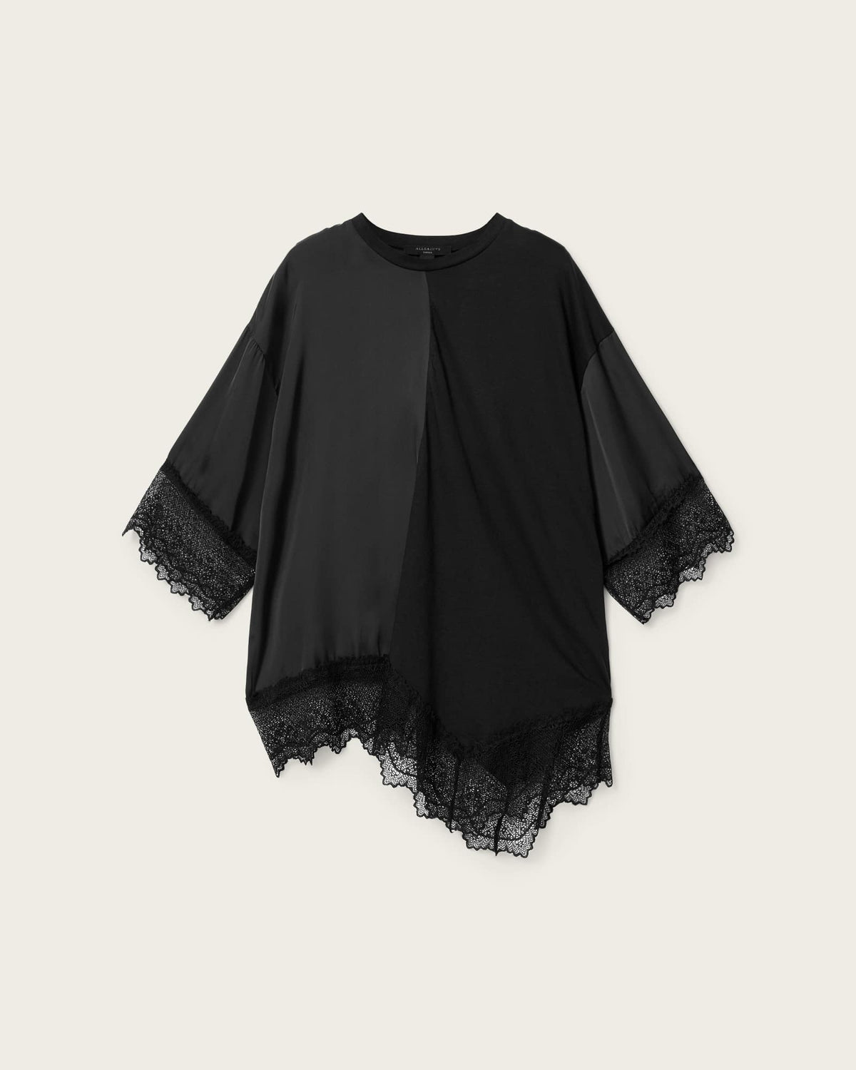 Lenny Short Sleeve Lace T-Shirt Black