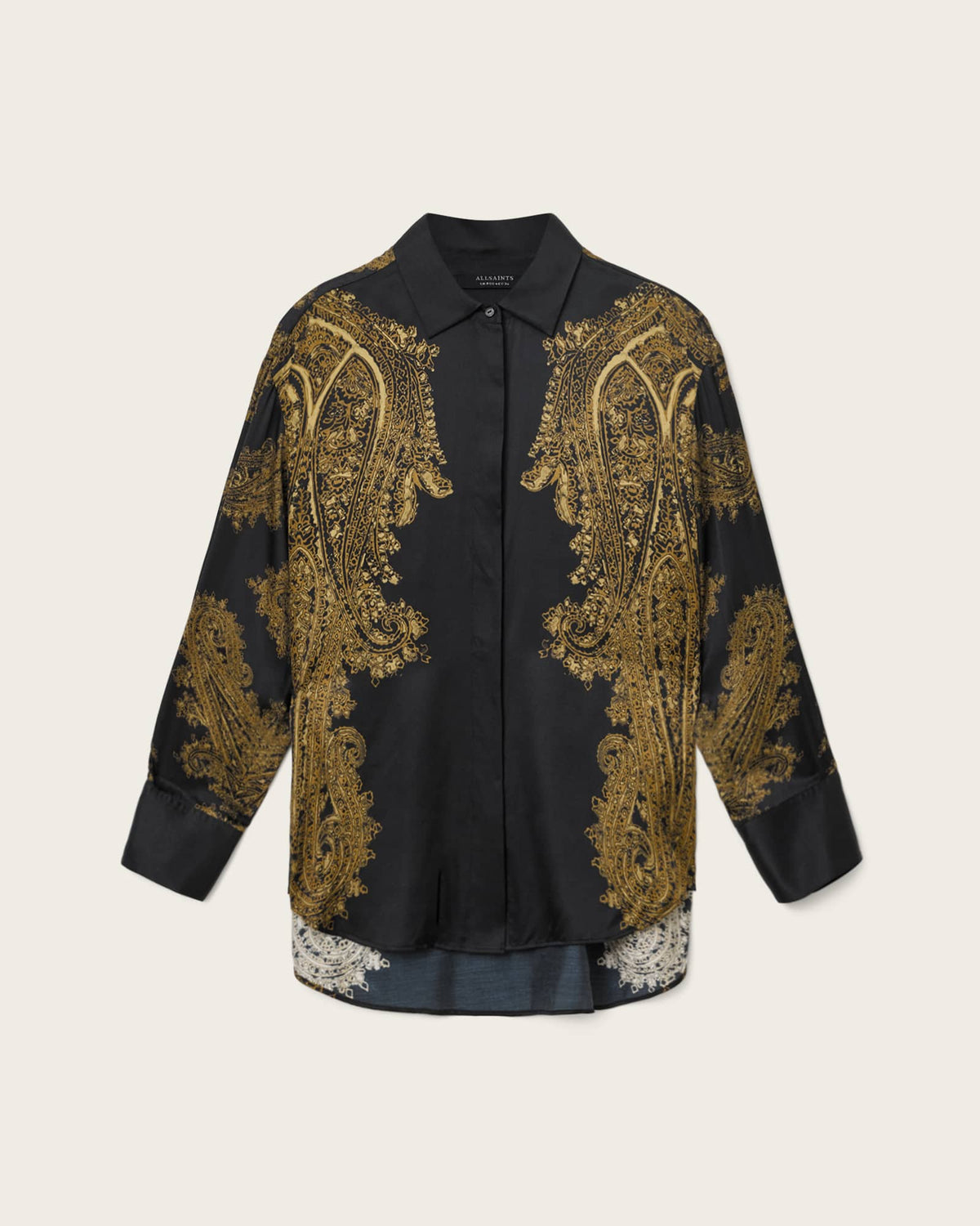 Berine Satin Shirt ELLA BLACK