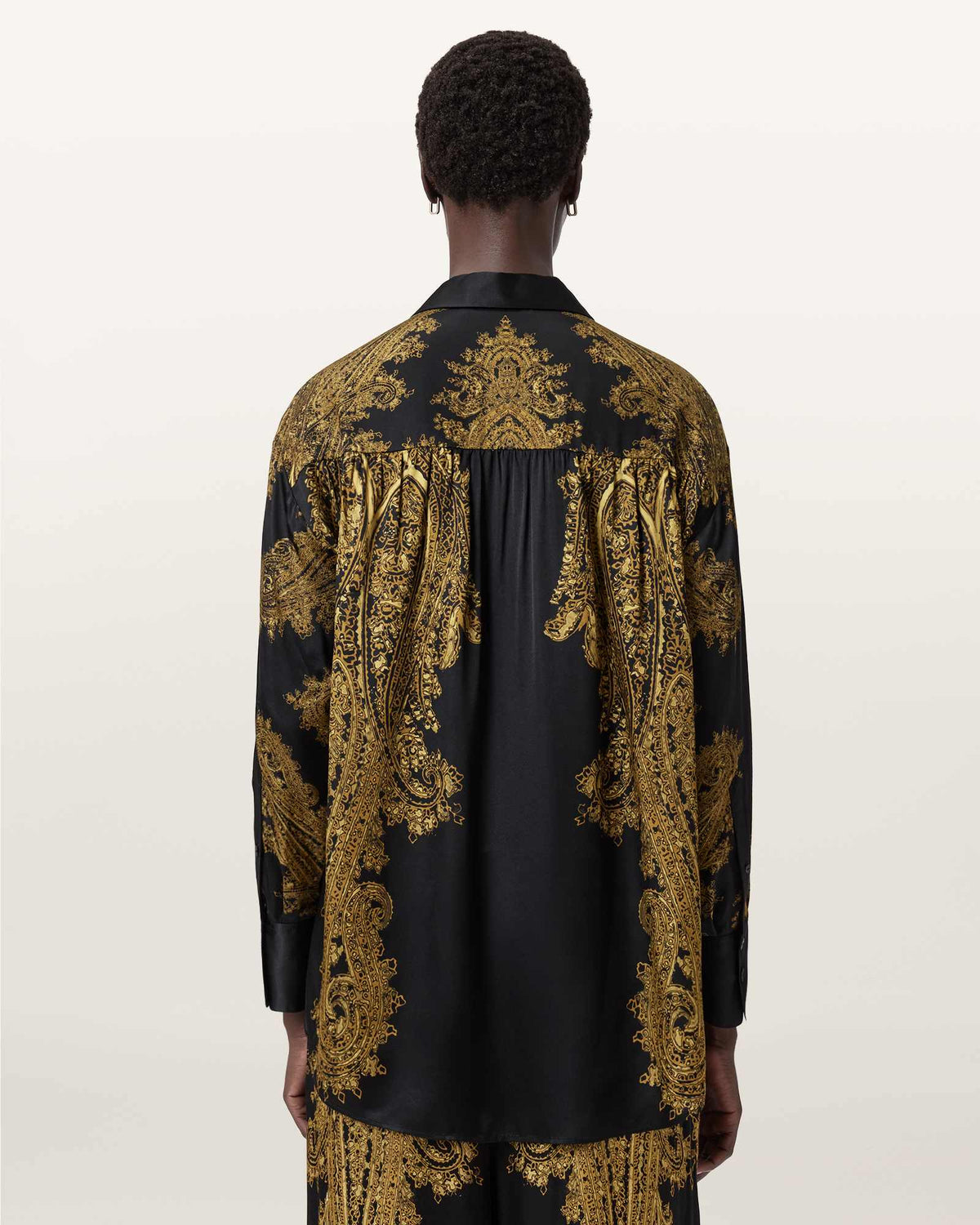 Berine Satin Shirt ELLA BLACK