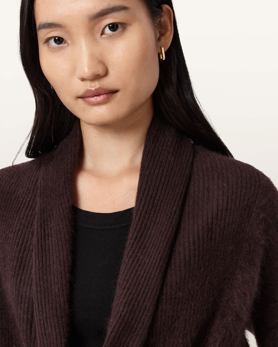 Rebel Pirate Cashmere Cardigan OXBLOOD RED