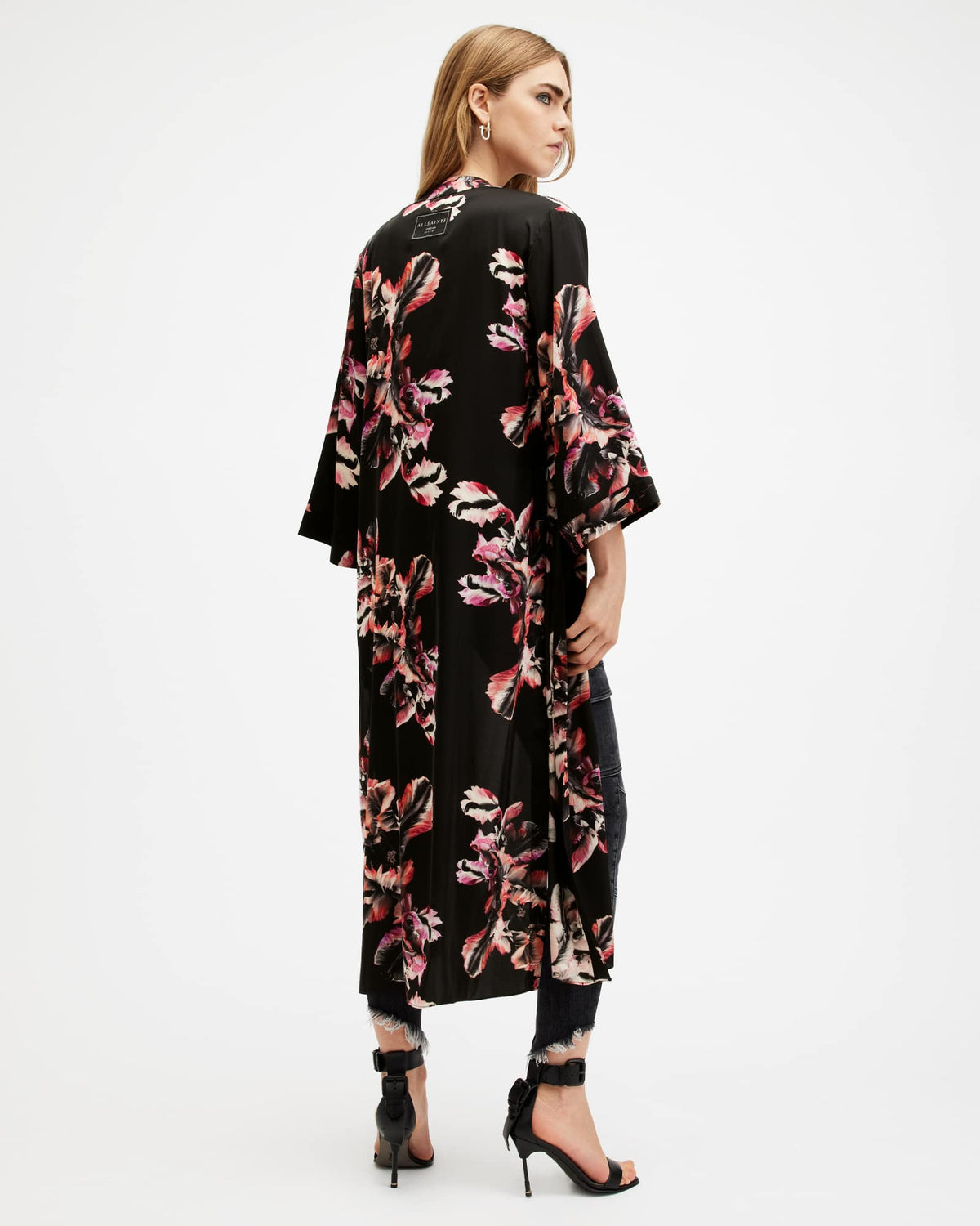 Carine Longline Printed Kimono MONICA PETAL PINK
