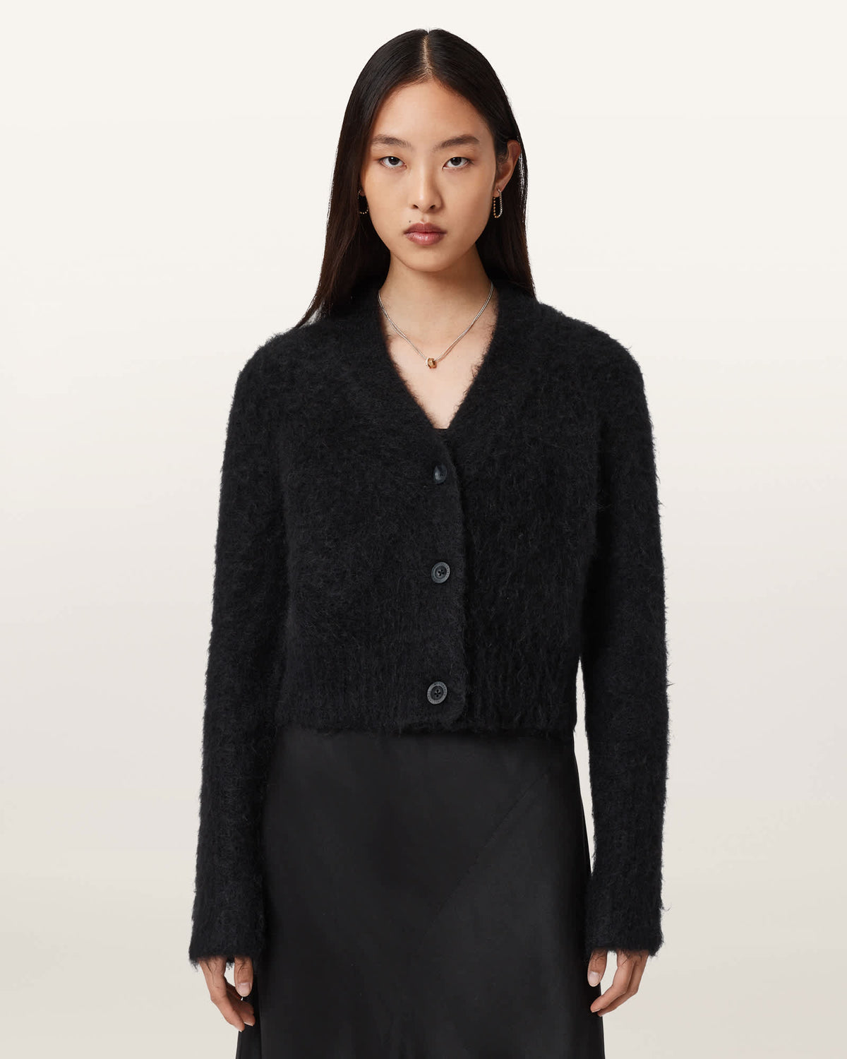 Rubi Wick Cropped Cardigan Black
