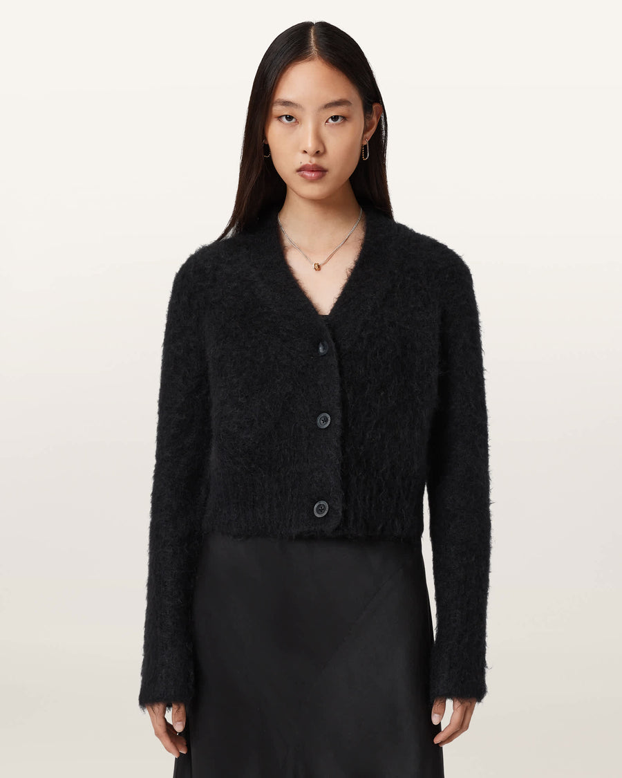 Rubi Wick Cropped Cardigan Black