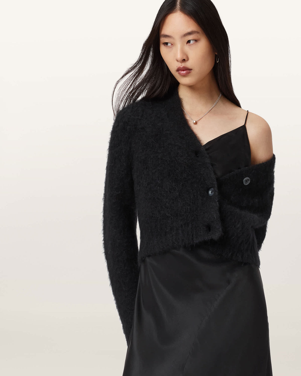 Rubi Wick Cropped Cardigan Black