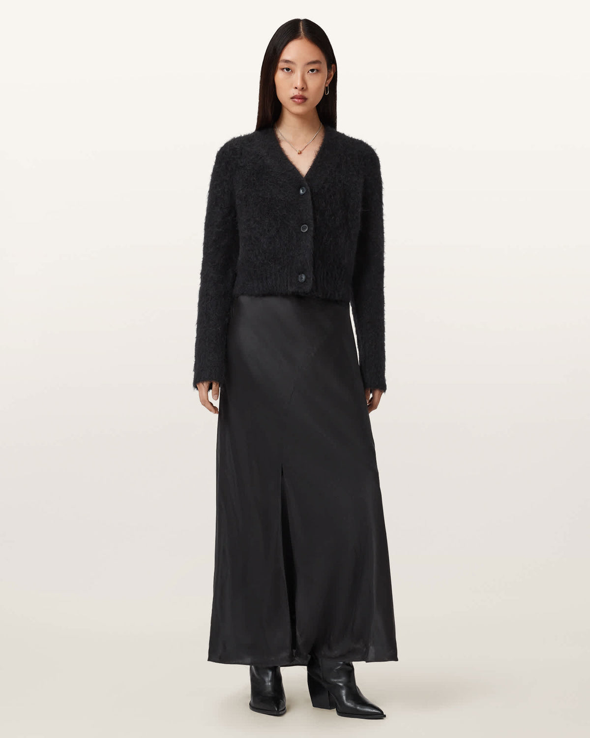 Rubi Wick Cropped Cardigan Black