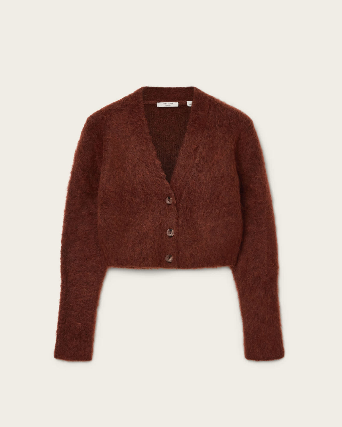 Rubi Wick Cropped Cardigan CHESTNUT BROWN