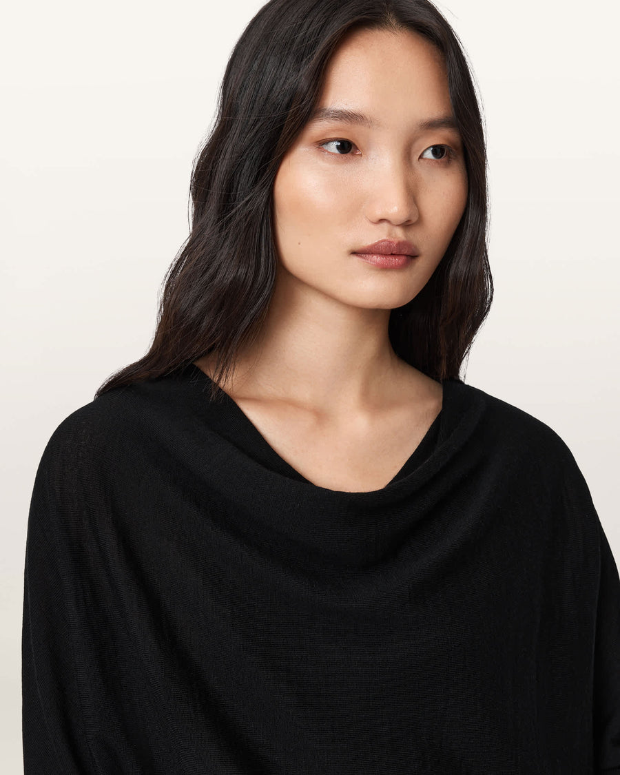 Ridley Cropped Wool Jumper Black