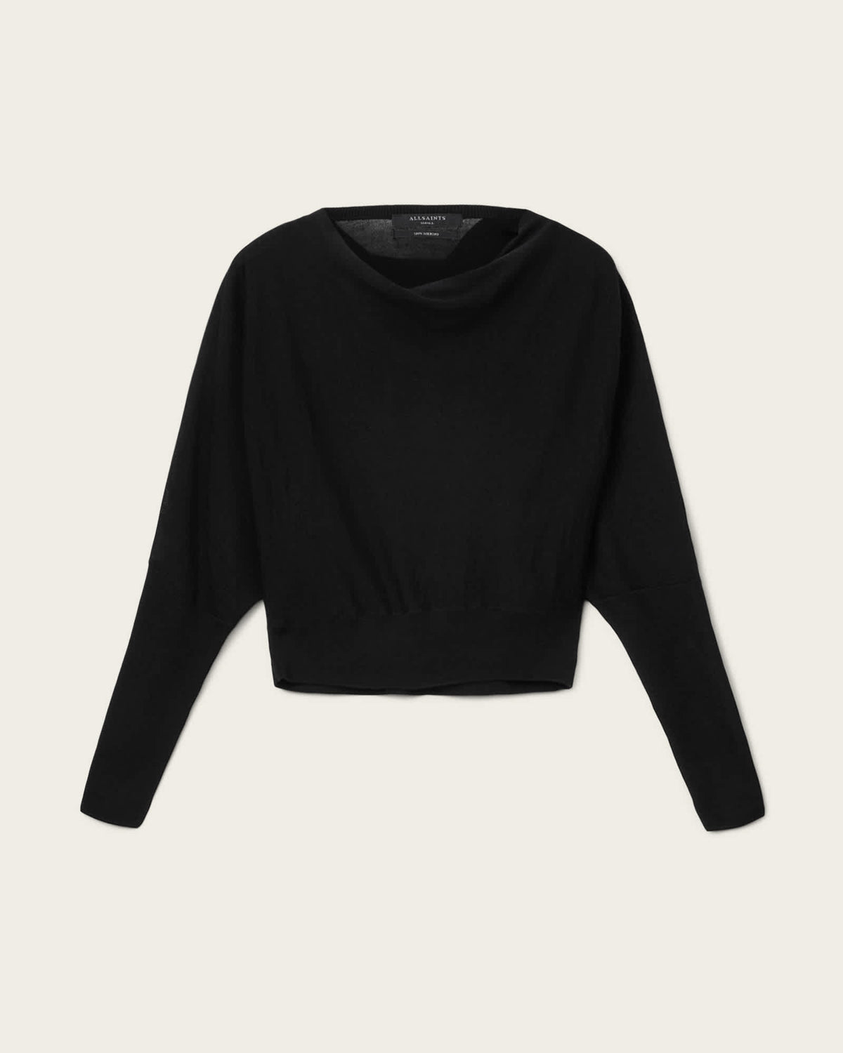 Ridley Cropped Wool Jumper Black