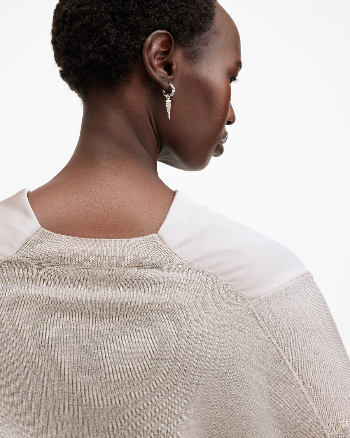 Myra Cowl Neck Merino Wool Jumper Fawn Brown