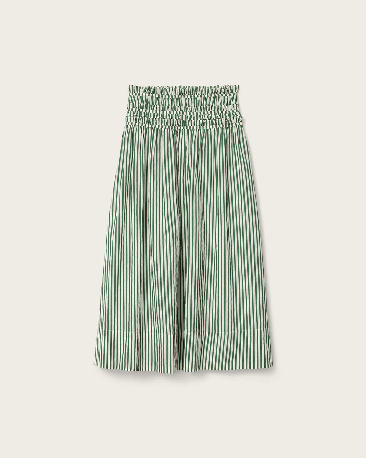 Kali Striped Maxi Skirt APPLE GREEN/WHITE