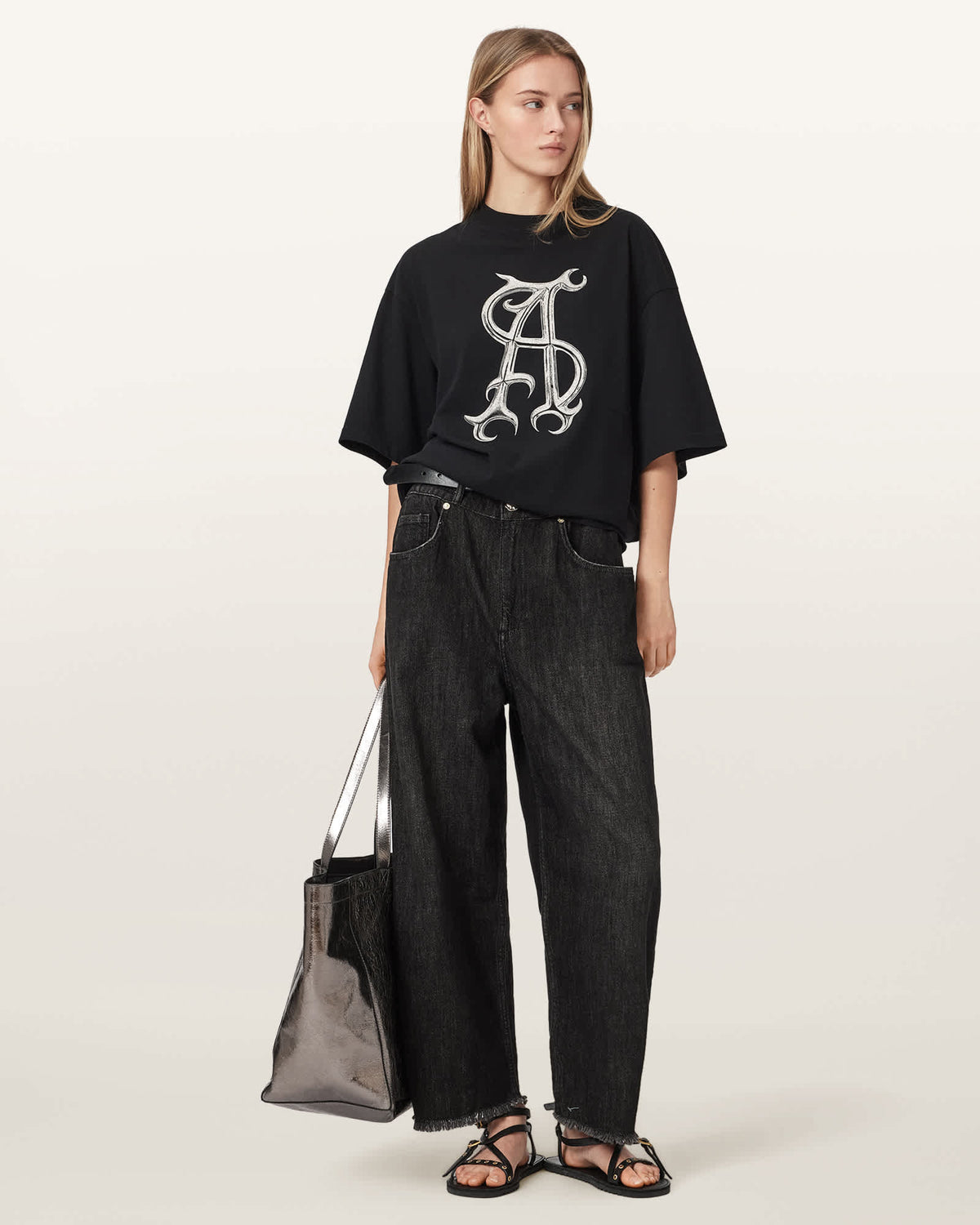 JEANS W100ED Washed Black