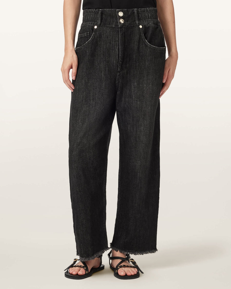 JEANS W100ED Washed Black