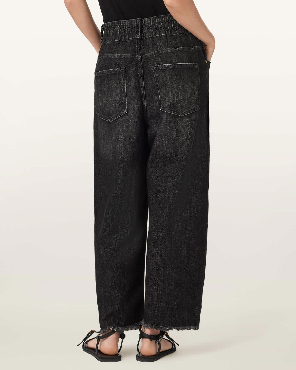 JEANS W100ED Washed Black