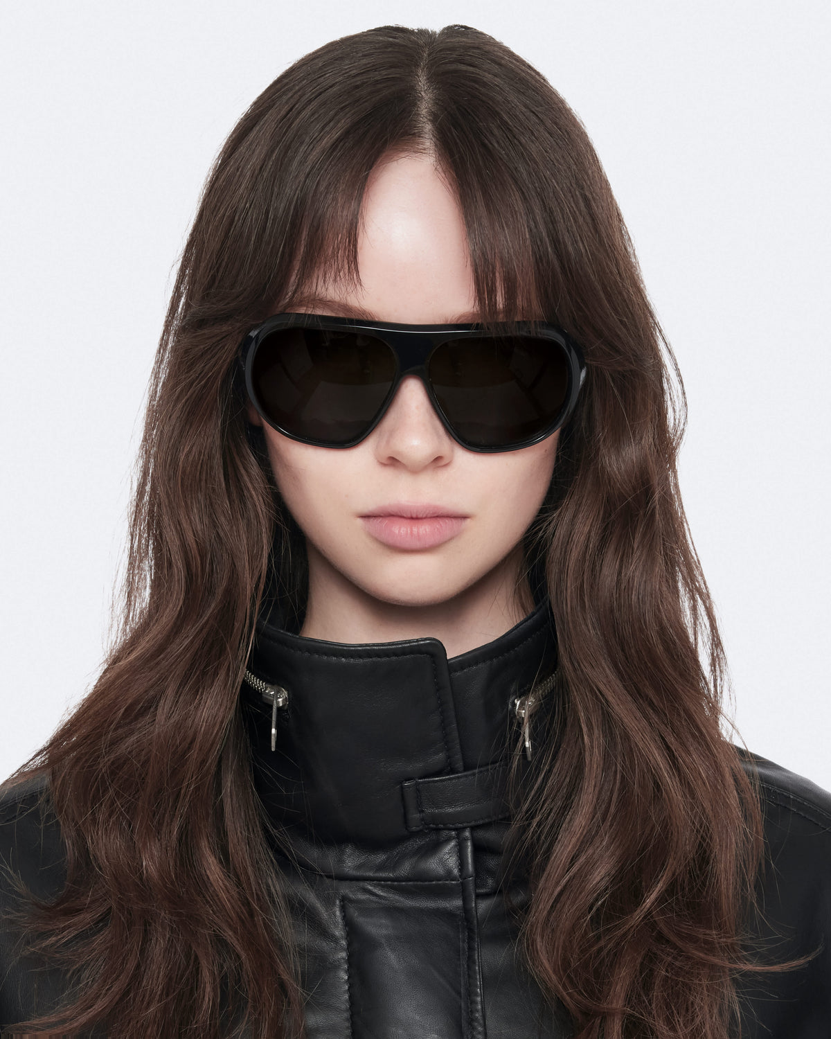 Clay Cropped Leather Jacket Black