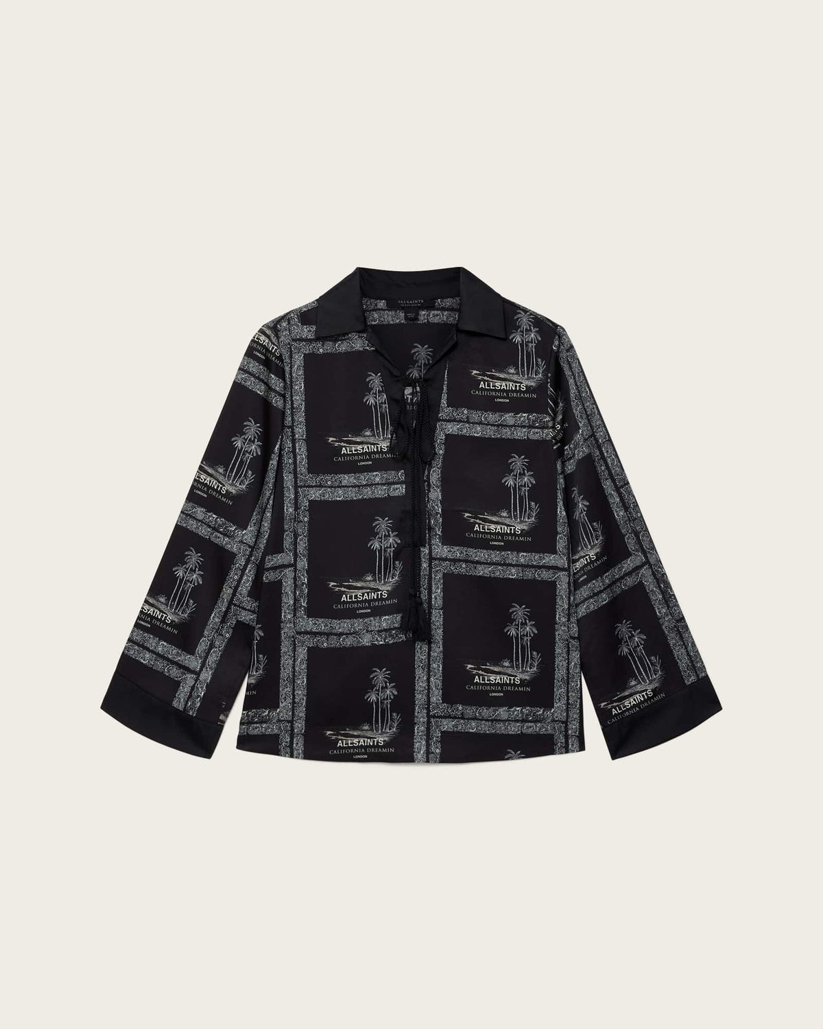 Lettie Pleated Long Sleeve Shirt WAIMEA BLACK