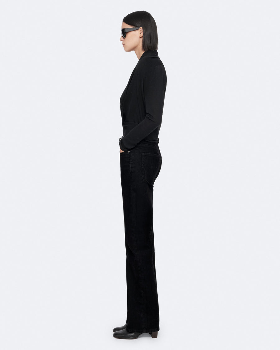 Wasson Pirate Merino Wool Cardigan Black