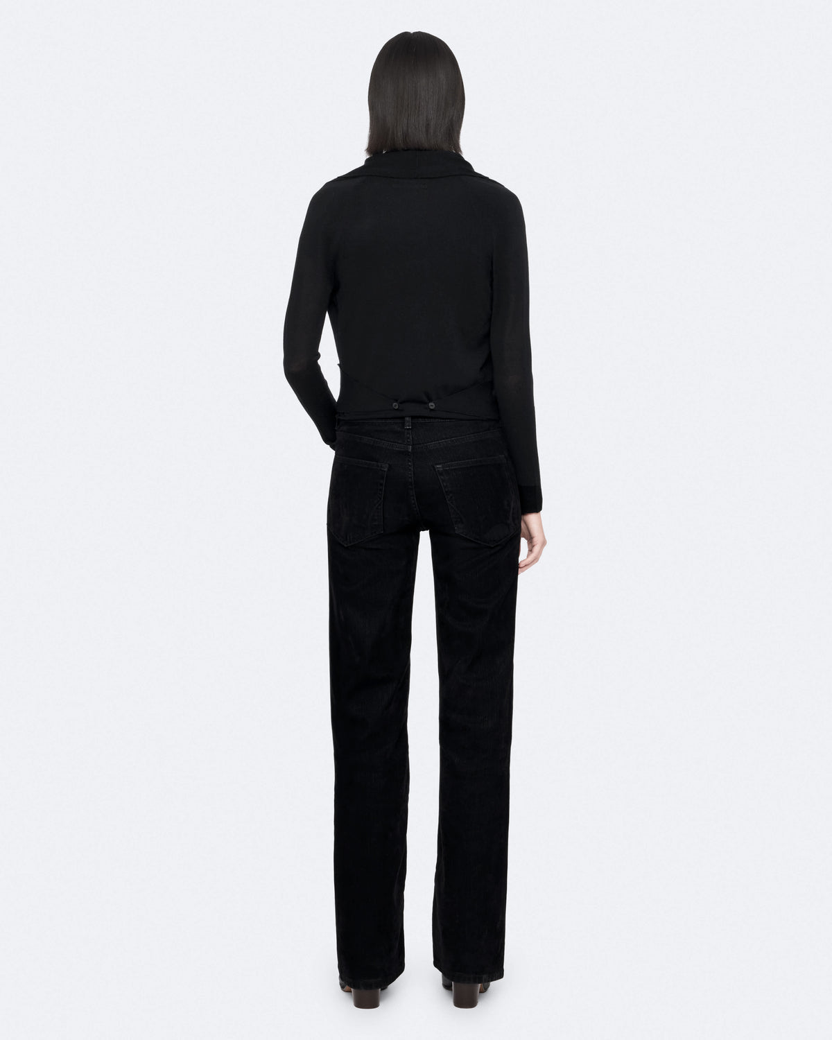 Wasson Pirate Merino Wool Cardigan Black