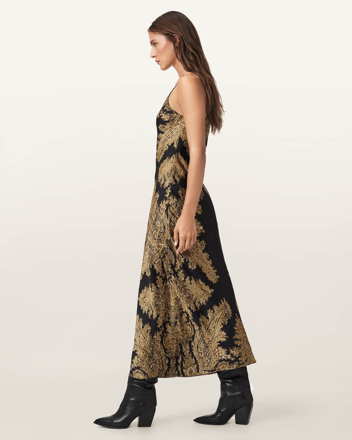 Bryony Paisley Slip Dress ELLA BLACK