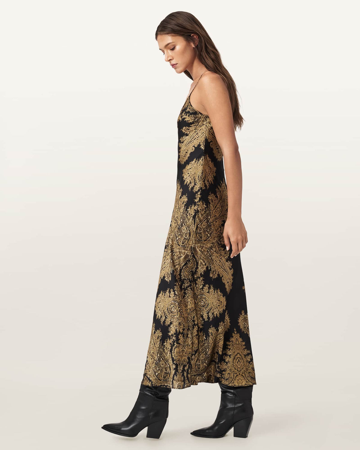 Bryony Paisley Slip Dress ELLA BLACK