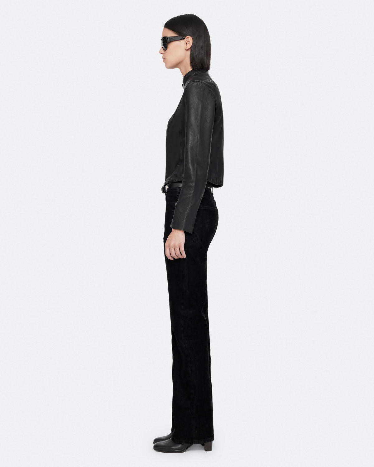 Sadler Slim-Fit Leather Jacket Black