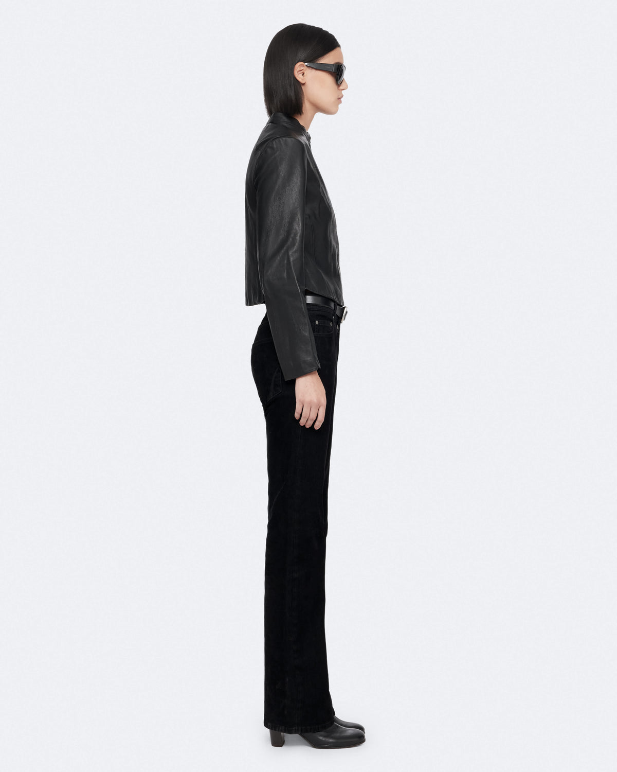 Sadler Slim-Fit Leather Jacket Black