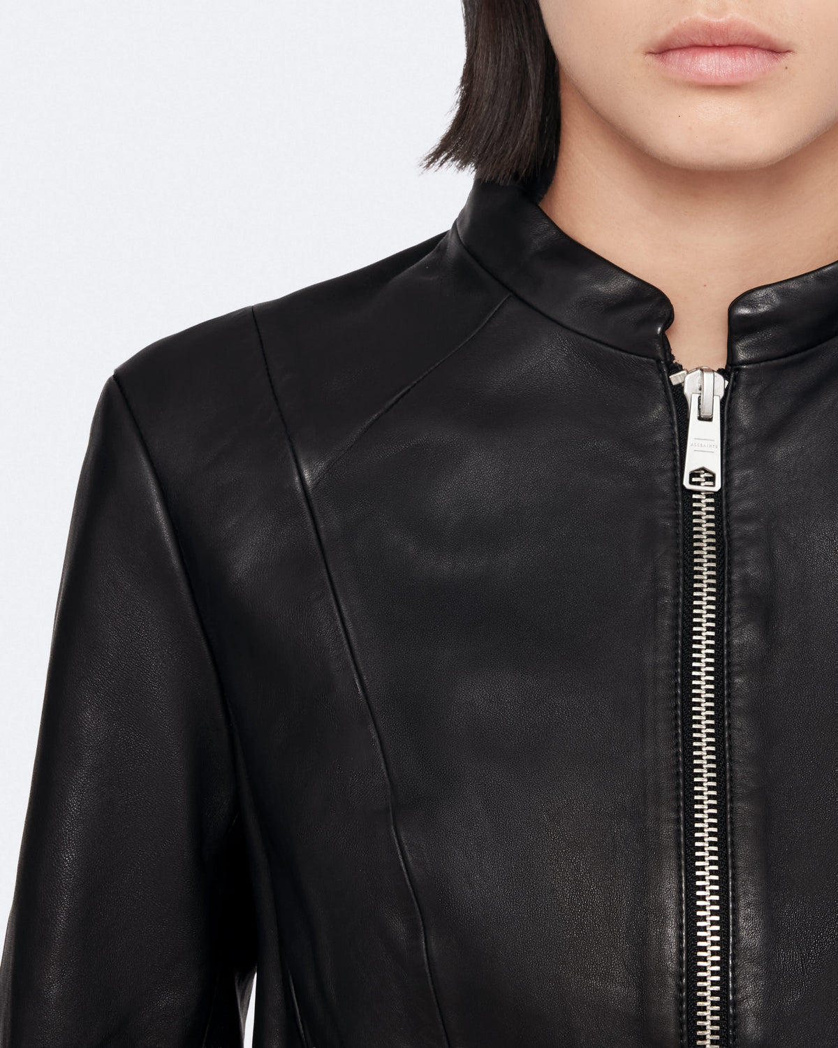 Sadler Slim-Fit Leather Jacket Black