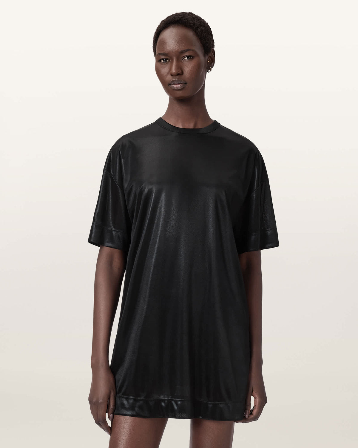 Sparkle Mini T-Shirt Dress Black