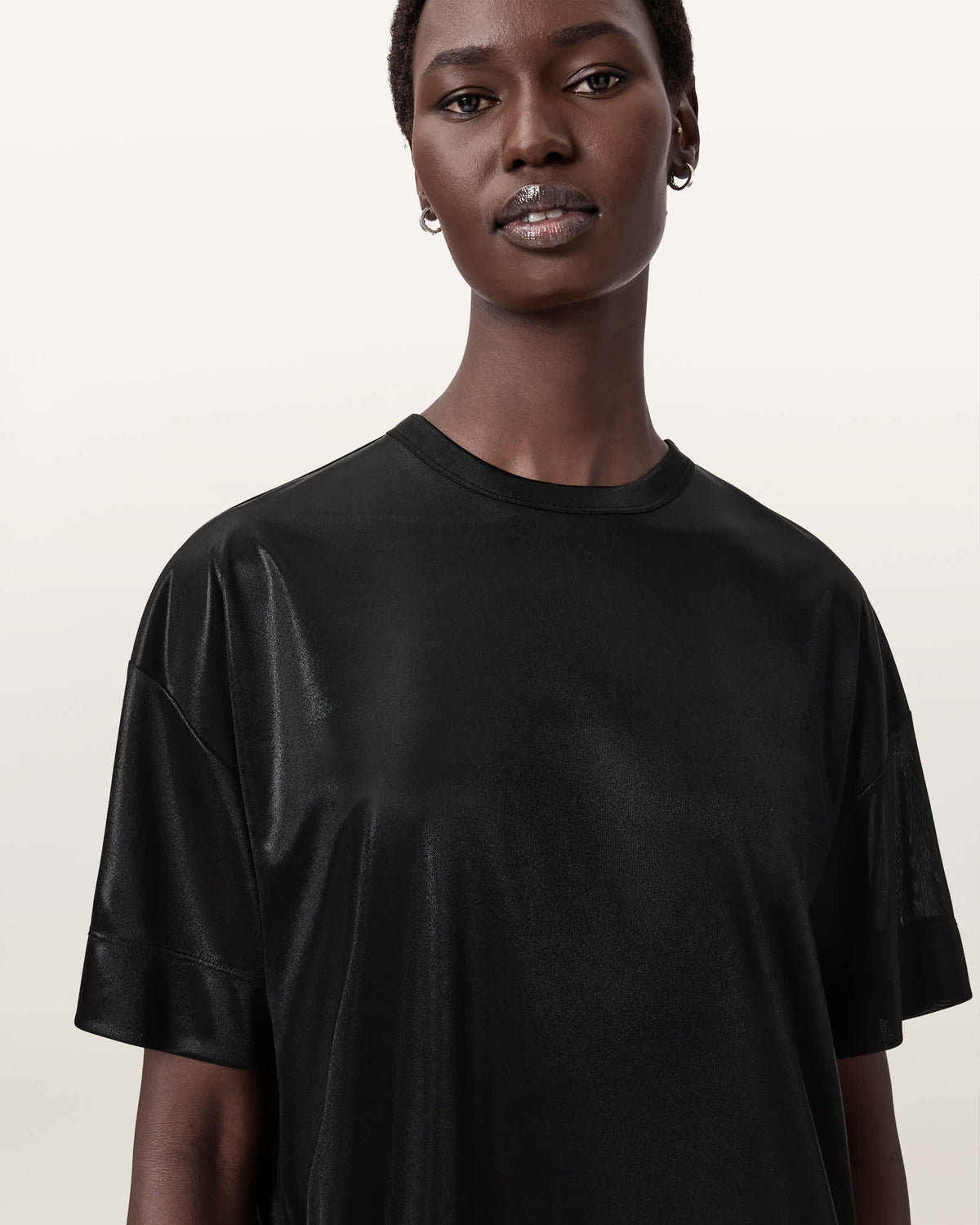Sparkle Mini T-Shirt Dress Black