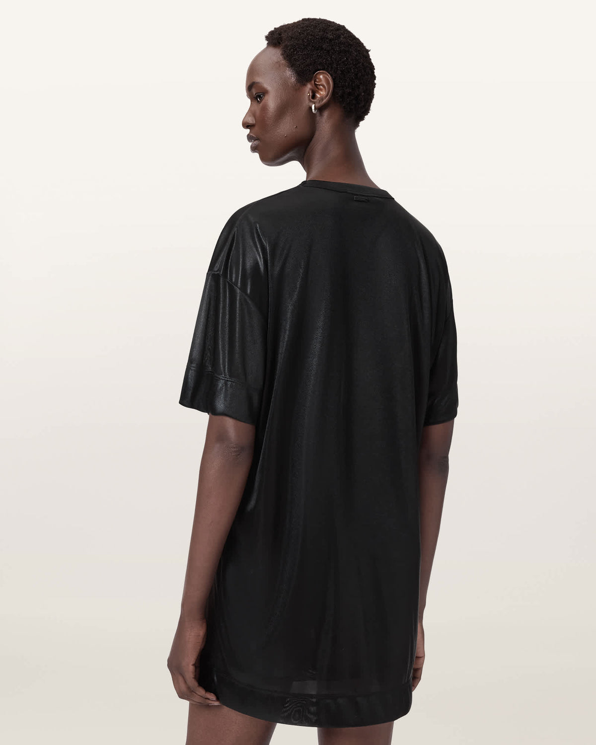 Sparkle Mini T-Shirt Dress Black