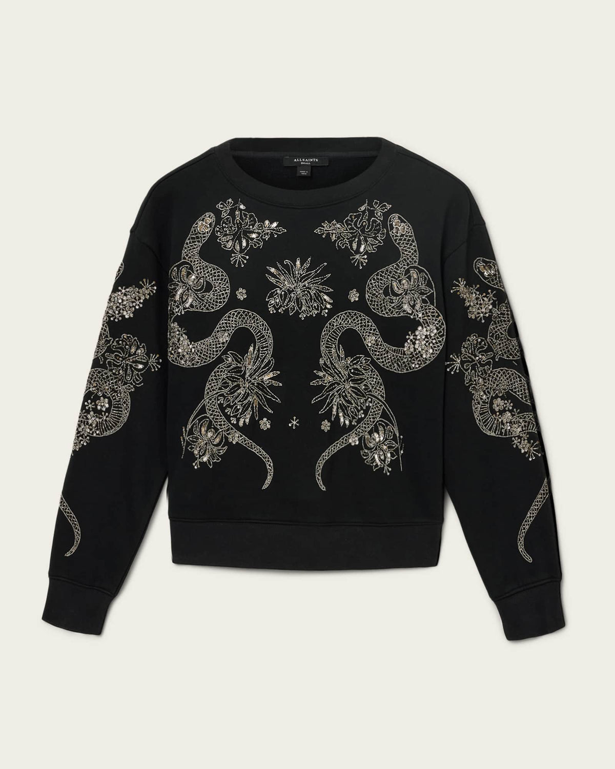Cecile Embellished Pippa Sweatshirt Black