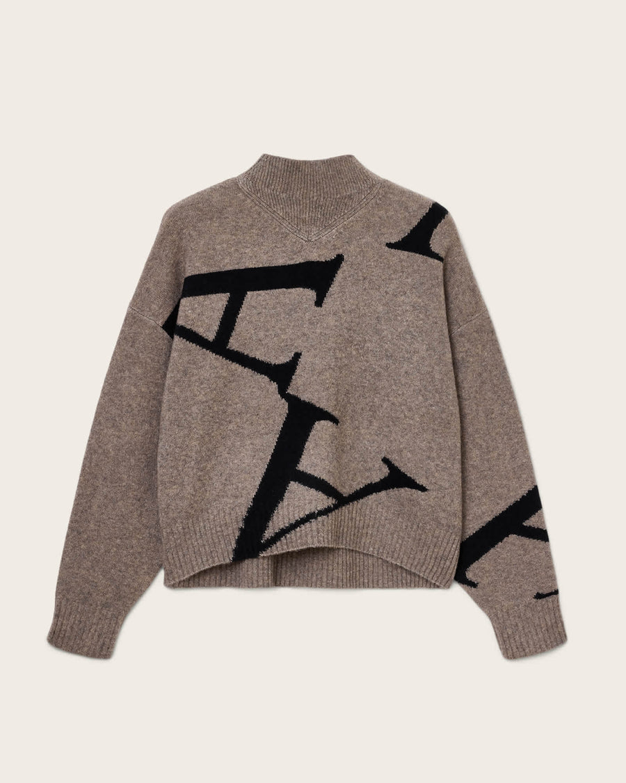 A Star Wool Blend Jumper DOE BROWN/BLACK